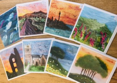 Araminta Felted print cards